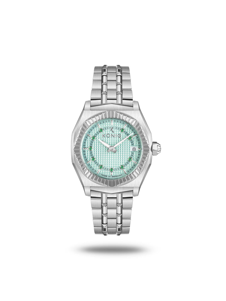 Bijou 10 Emeralds Quartz Women's Watch - K74BJ005
