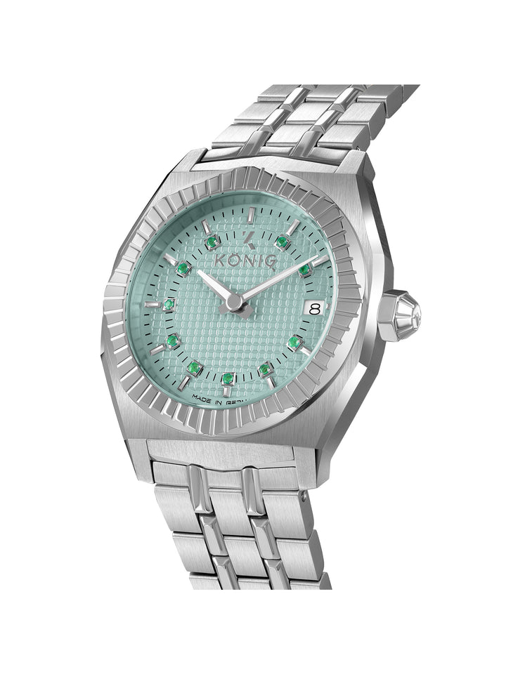 Bijou 10 Emeralds Quartz Women's Watch - K74BJ005
