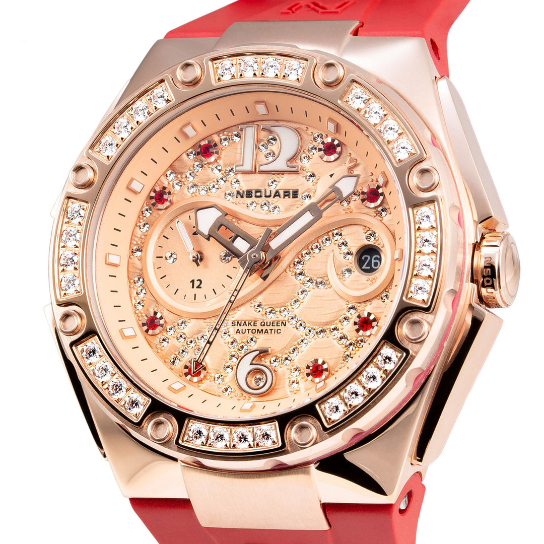 Snakequeen 39 mm Automatic Swarovski Crystal Women's Watch - L0472-N48.6