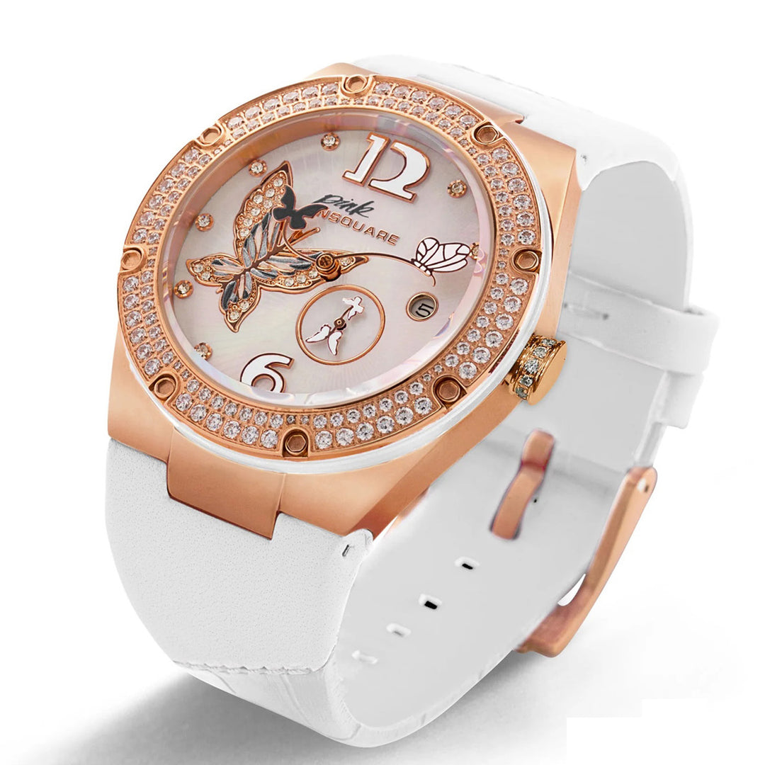 Pink Gracefully Swarovski crystal Automatic Women's Watch - L0519-NP01.2