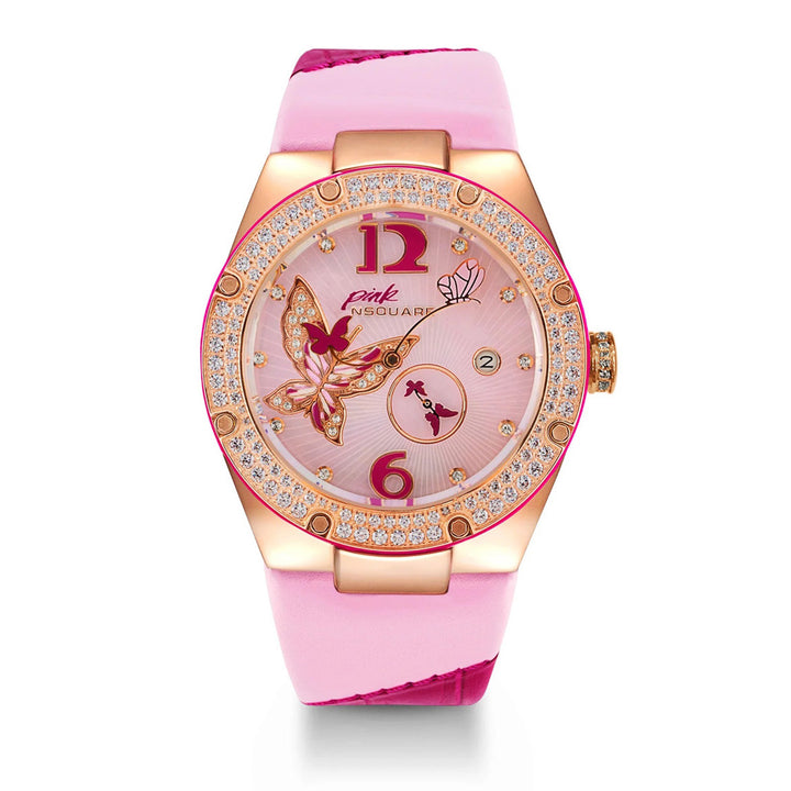 Pink Gracefully Swarovski crystal Automatic Women's Watch - L0519-NP01.3