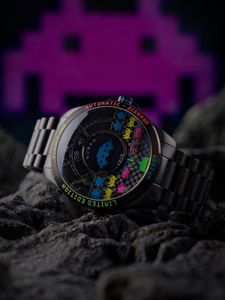 Quasar Automatic Space Invaders Limited Edition 24 Jewels Men's Watch -  NB-6082-SI-44