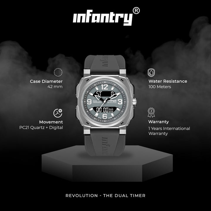 Revolution The Dual Timer Multifunction Ana-Dig Men's Watch - REVO-AD-01-V2