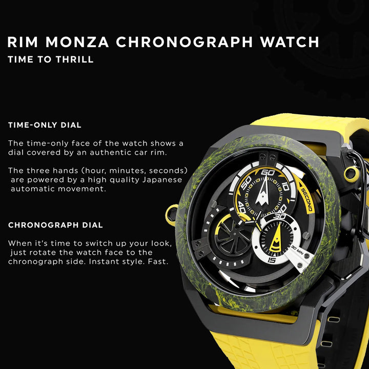 RIM Monza Chronograph Men's Watch - F1-YWBLK