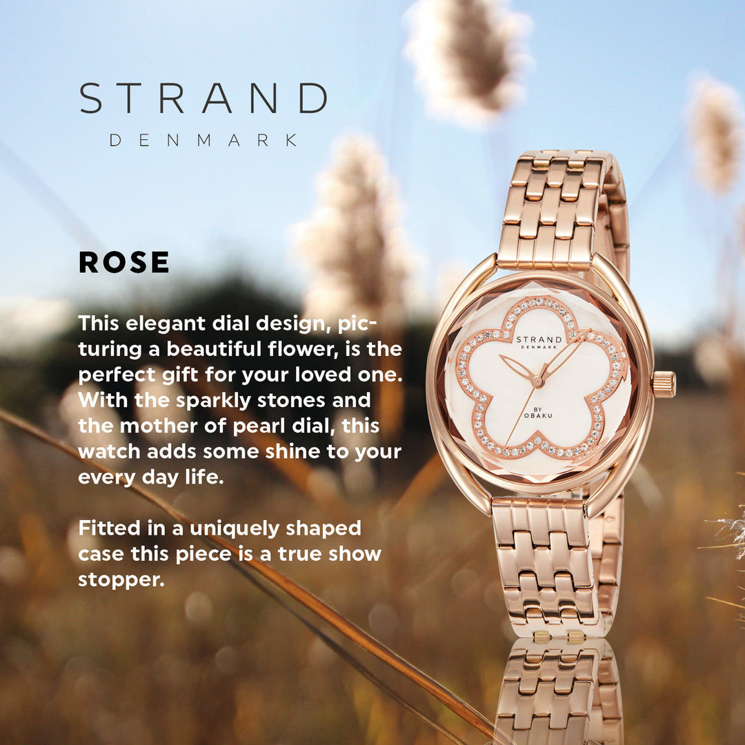 Rose Rosette Quartz MOP Women's Watch - S734LXVVSV