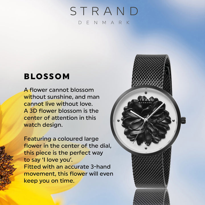 Blossom Charcoal Quartz Women's Watch - S700LHBWMB-DF_A