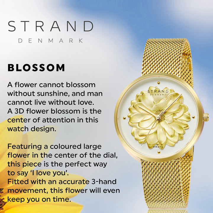 Blossom Gold Quartz Women's Watch - S700LHGWMG-DF
