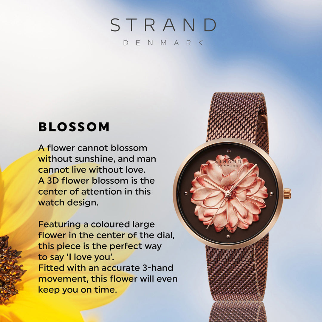 Blossom Walnut Quartz Women's Watch - S700LHVNMN-DF