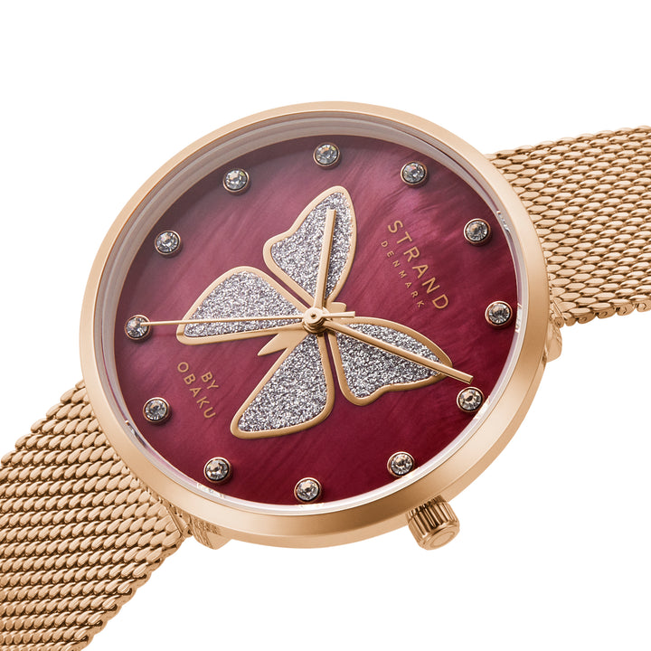 Glitter Butterfly Quartz Women's Watch - S700LXVDMV-DB