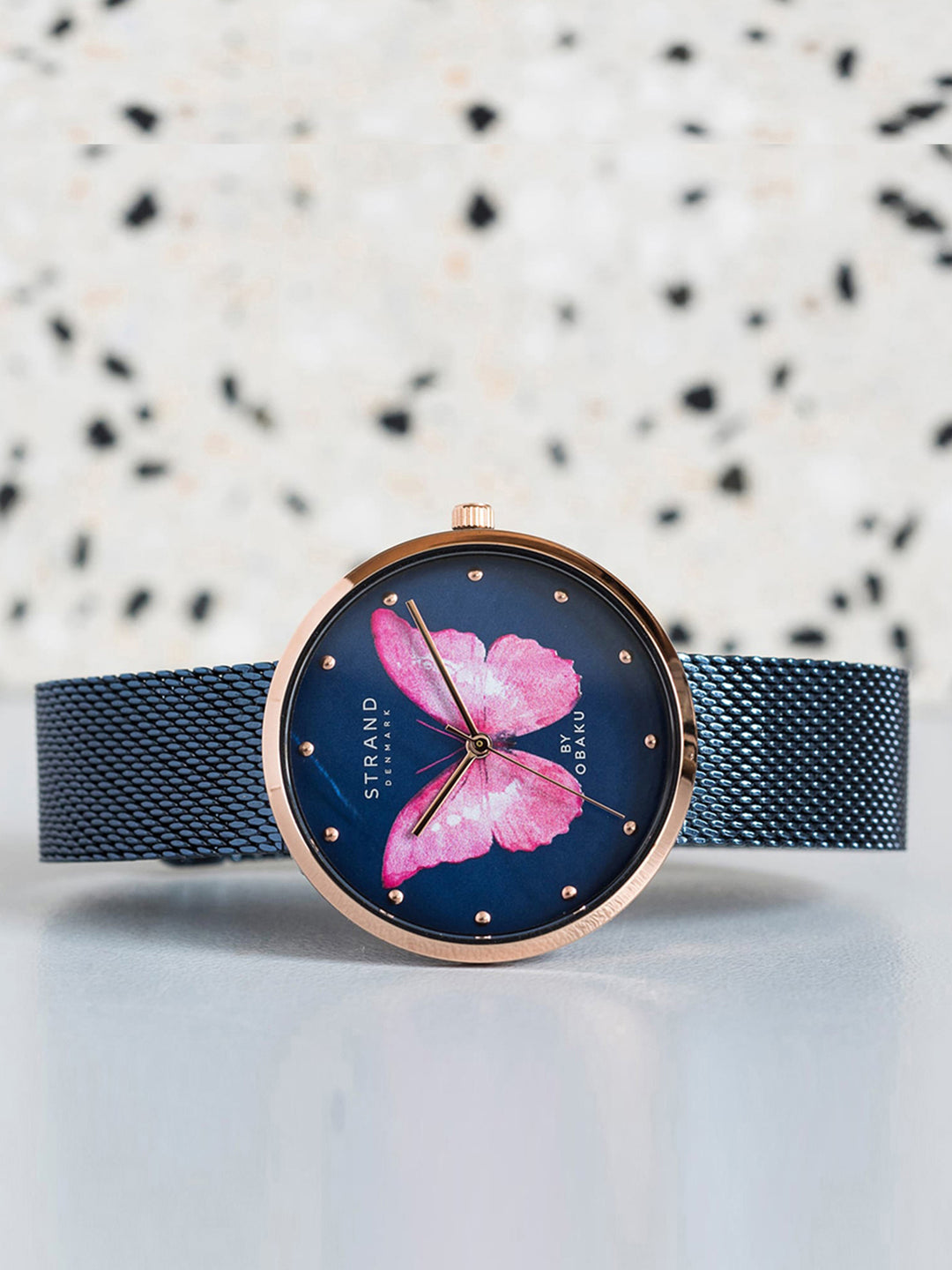 Printed Butterfly Quartz MOP Women's Watch - S700LXVLML-DBP