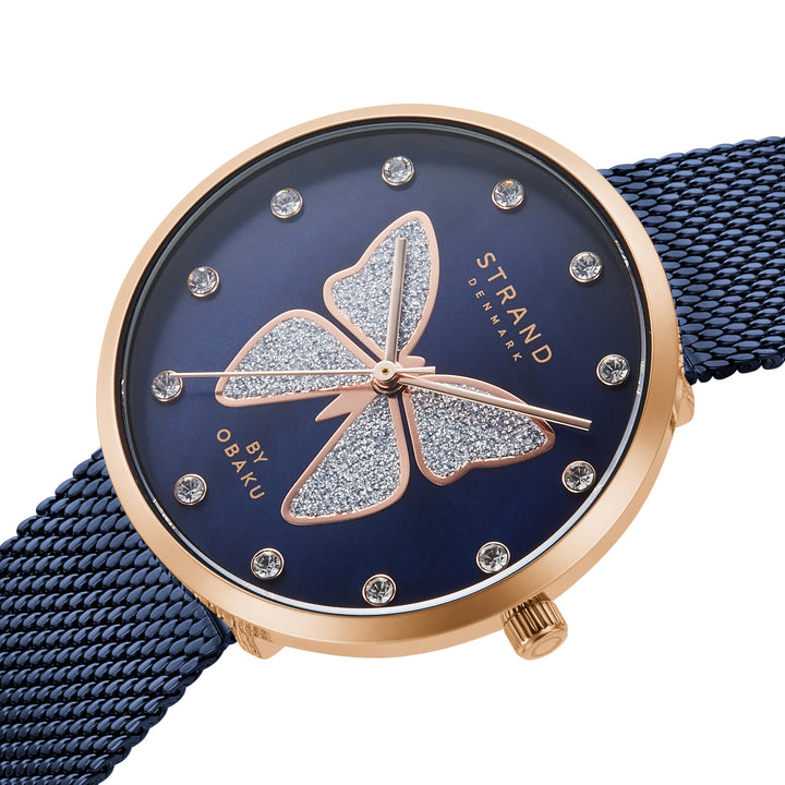 Glitter Butterfly Quartz Women's Watch - S700LXVLML-DB