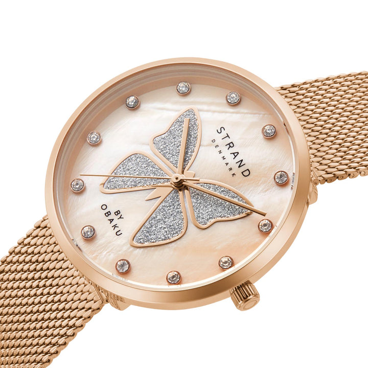 Butterfly Roses Quartz MOP Women's Watch - S700LXVVMV-DB