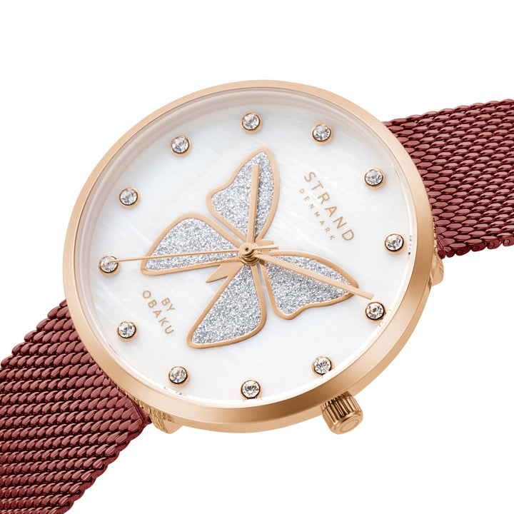 Glitter Butterfly Quartz Women's Watch - S700LXVWMD-DB