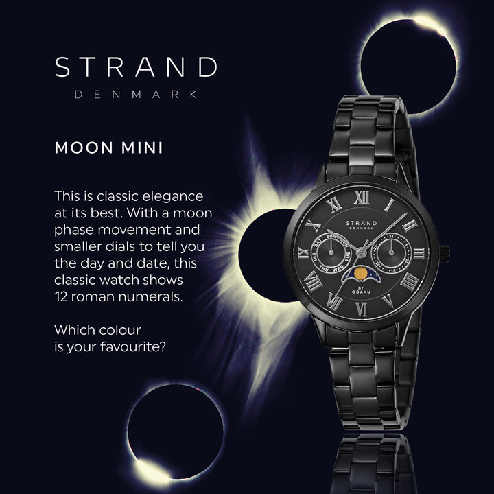 Moon Mini Dark Quartz Women's Watch - S728LMBBSB