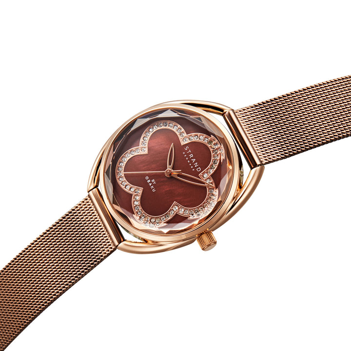 Rose Walnut Quartz Women's Watch - S734LXVNMN