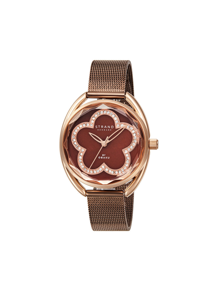 Rose Walnut Quartz Women's Watch - S734LXVNMN