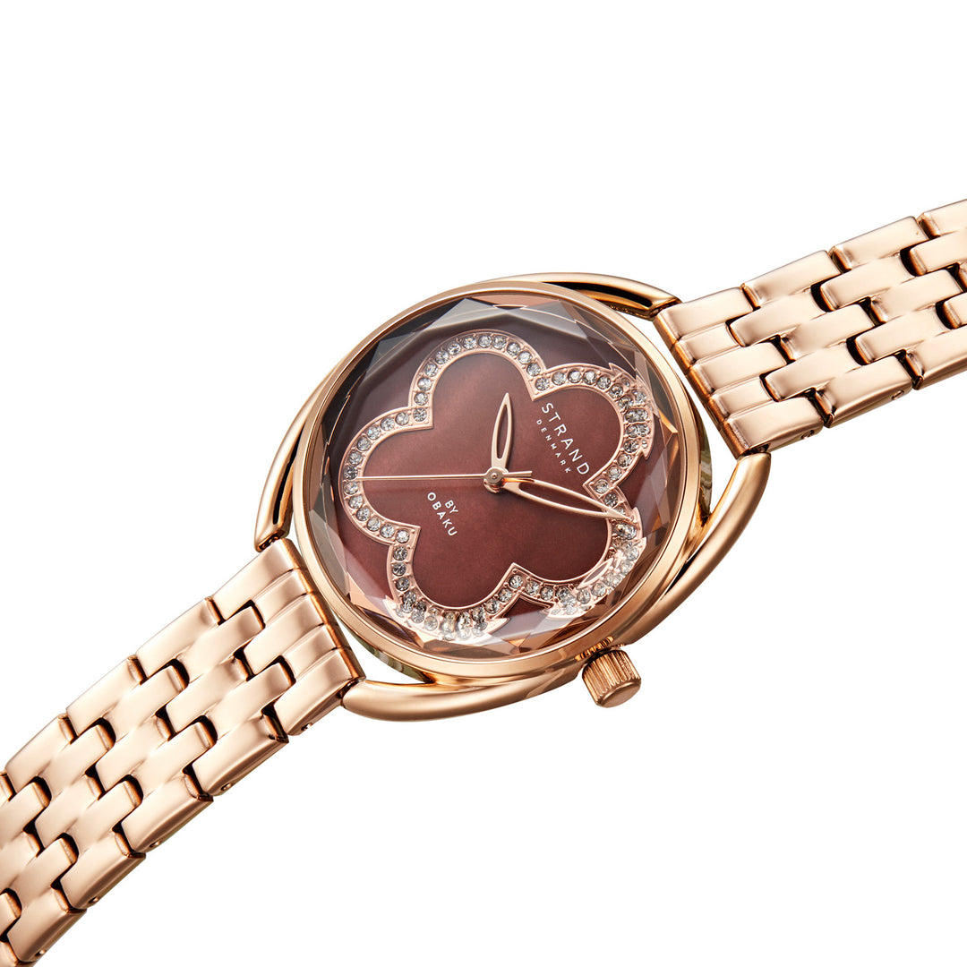 Rose Coffee Quartz MOP Women's Watch - S734LXVNSV