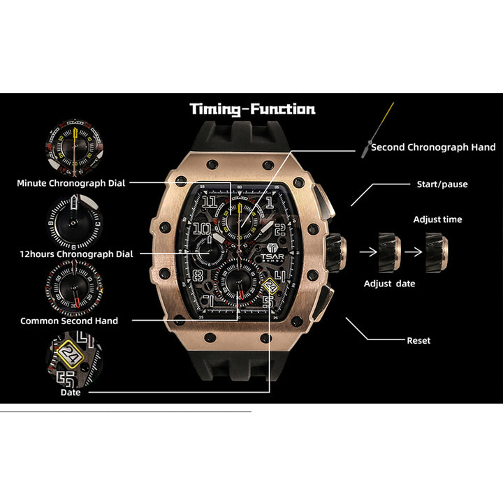 Chronograph Luminous Dial Sapphire Crystal Men's Watch -  TB8204Q-04