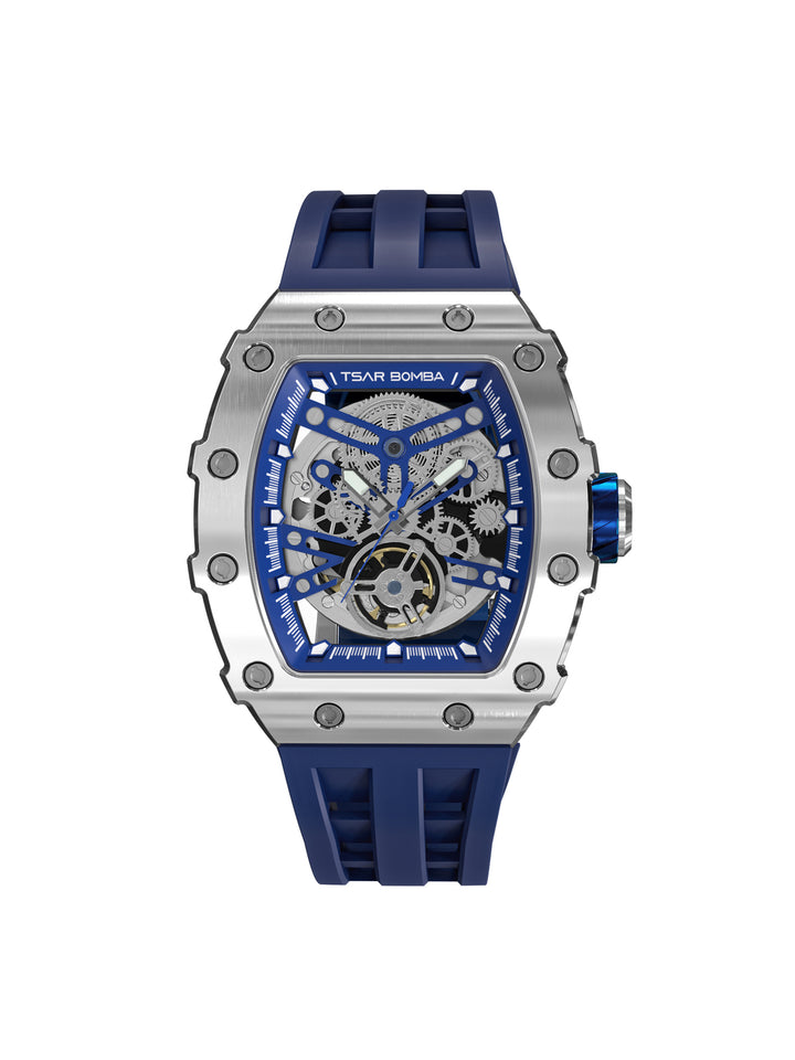 Automatic 21 Jewels Skeleton Dial Sapphire Crystal Men's Watch - TB8208A-02