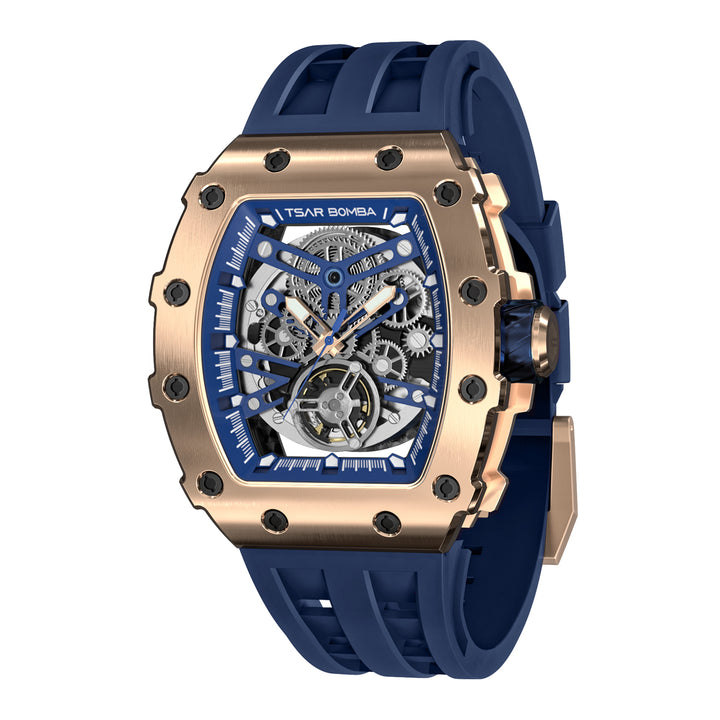 Automatic 21 Jewels Skeleton Dial Sapphire Crystal Men's Watch - TB8208A-08