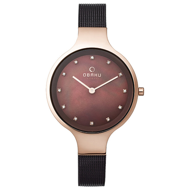 Sky Walnut Quartz MOP Women's Watch - V173LXVNMN