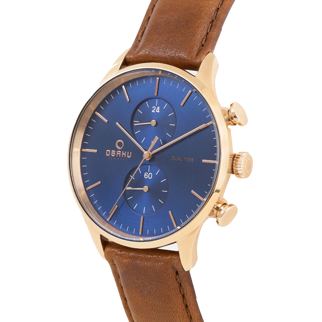 Gran-Amber Dual Time Men's Watch - V196GUVLRN