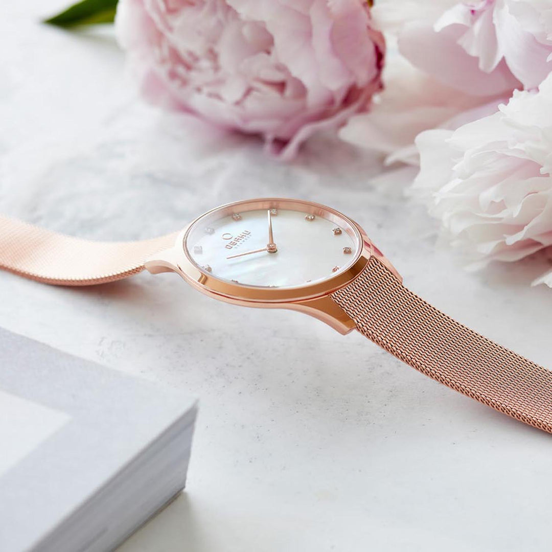 Fin Rose Quartz MOP Women's Watch - V217LXVWMV