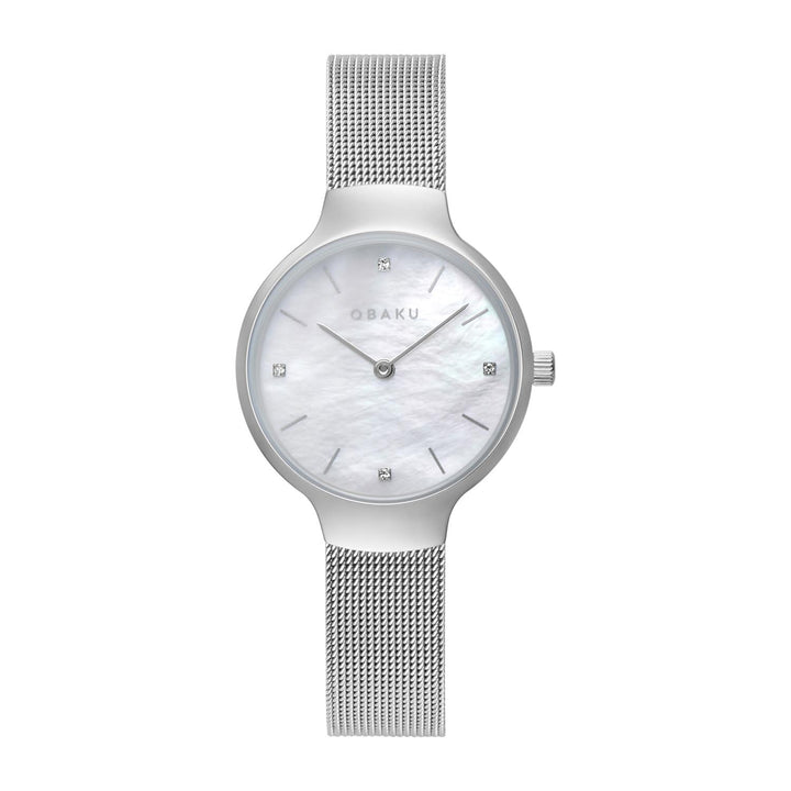 Vikke Steel Crystal Quartz MOP Women's Watch - V241LXCWMC