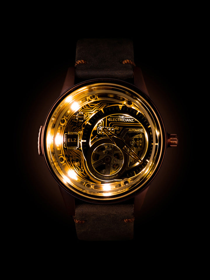 The Hybrid E-Bronze Night Light Automatic Men's Watch - ZZ-B1C/05-CLC